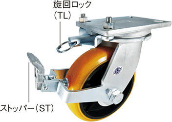 SJ-150UB-S ゴールドキャスター SJ(ウレタン車輪 B入り